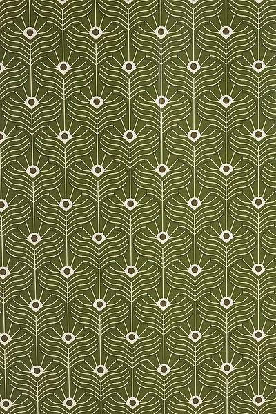 Shop Mitchell Black Moroccan Peacock Wallpaper In Green