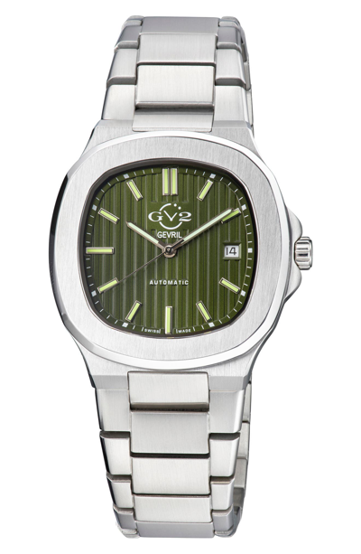 Shop Gv2 Potente Rugged Swiss Automatic Bracelet Watch, 39mm In Silver/stainless Steel