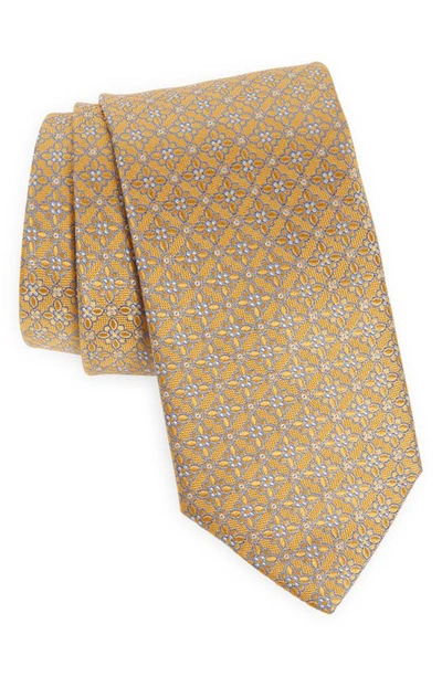 Shop Eton Silk Tie In Yellow