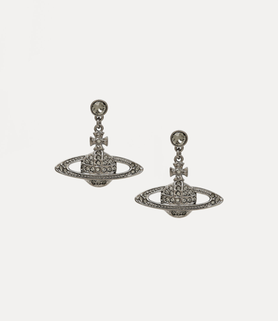 Vivienne Westwood Mini Bas Relief Drop Earrings In Gunmetal-tone | ModeSens