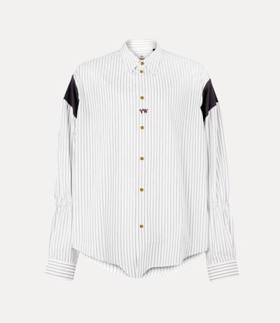 Shop Vivienne Westwood Stripped Oversize Shirt In Multicoloured