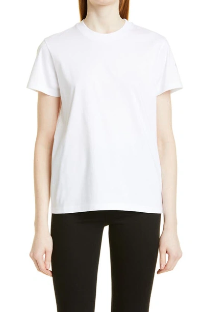 Shop Moncler Logo Cotton T-shirt In 001 White
