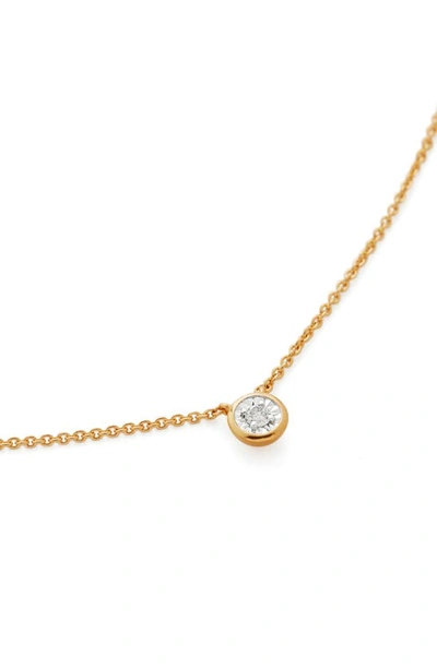 Shop Monica Vinader Essential Diamond Necklace In Gold