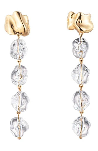 Shop Sterling King Lucite® Drip Earrings In Gold