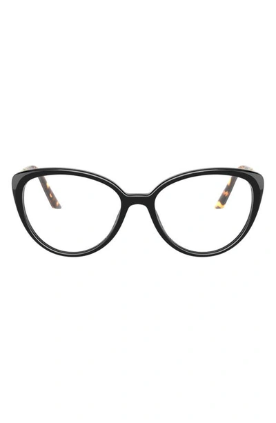 Shop Prada 53mm Cat Eye Optical Glasses In Black