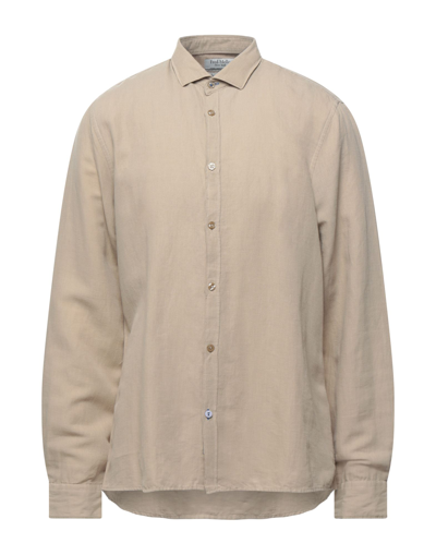 Shop Fred Mello Man Shirt Sand Size Xxl Linen, Cotton In Beige