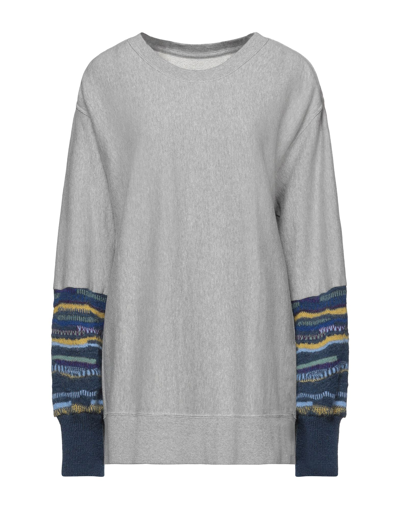 Shop Facetasm Woman Sweatshirt Light Grey Size 00 Cotton, Mohair Wool, Nylon, Wool