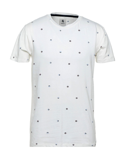 Shop Garcia Man T-shirt White Size Xxl Cotton, Elastane
