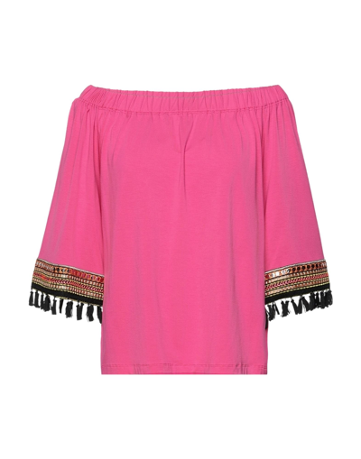 Shop Clips More Woman T-shirt Fuchsia Size 10 Viscose, Elastane In Pink