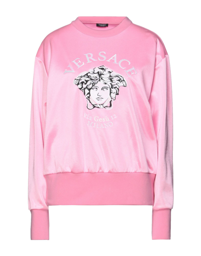 Shop Versace Sweatshirts In Pink