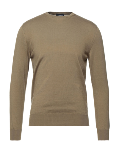 Shop Drumohr Man Sweater Military Green Size 44 Cotton
