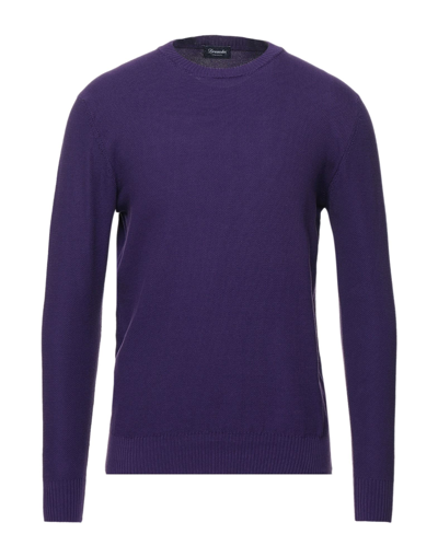 Shop Drumohr Man Sweater Purple Size 40 Cotton