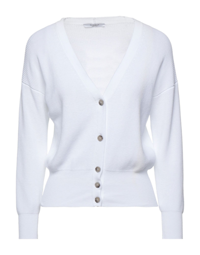 Shop Peserico Woman Cardigan White Size 16 Cotton