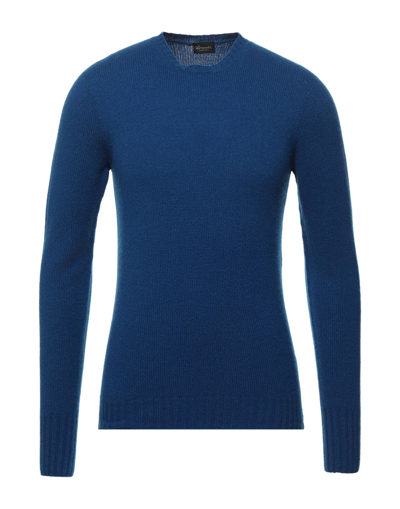 Shop Drumohr Man Sweater Bright Blue Size 38 Cashmere