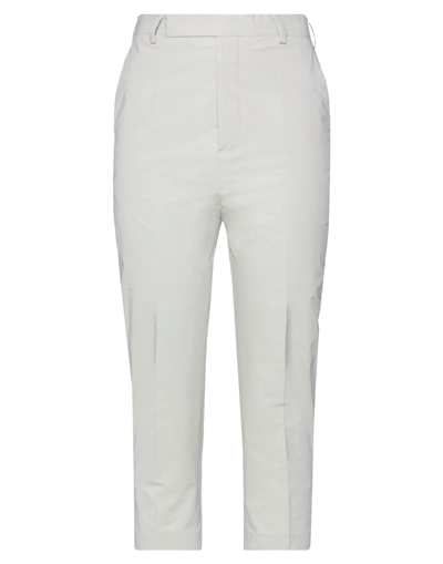 Shop Rick Owens Cropped Pants In Light Grey
