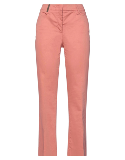 Shop Peserico Pants In Pastel Pink