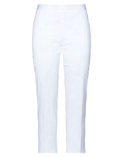 Shop Alberto Biani Woman Pants White Size 10 Cotton, Elastane