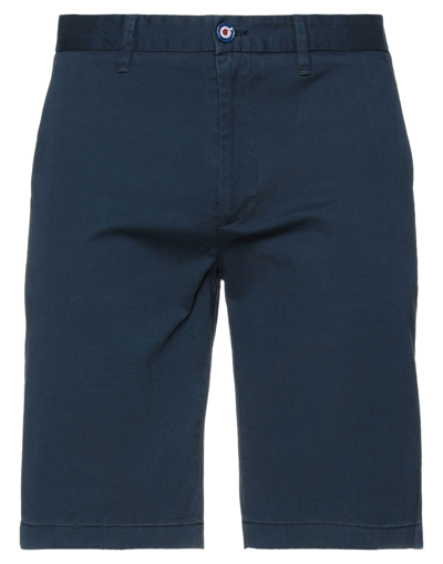 Shop Fred Mello Man Shorts & Bermuda Shorts Midnight Blue Size 40 Cotton, Elastane