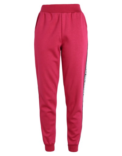 KARL LAGERFELD KARL LAGERFELD DOUBLE JERSEY LOGO PANTS WOMAN PANTS FUCHSIA SIZE L VISCOSE 