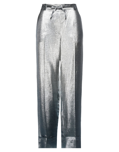 Shop Roland Mouret Woman Pants Silver Size 8 Silk, Polyester