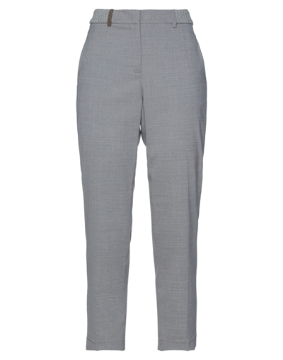 Shop Peserico Woman Pants Grey Size 16 Virgin Wool, Elastane, Silk