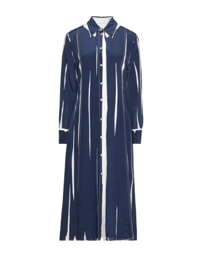 Shop Paul Smith Midi Dresses In Dark Blue
