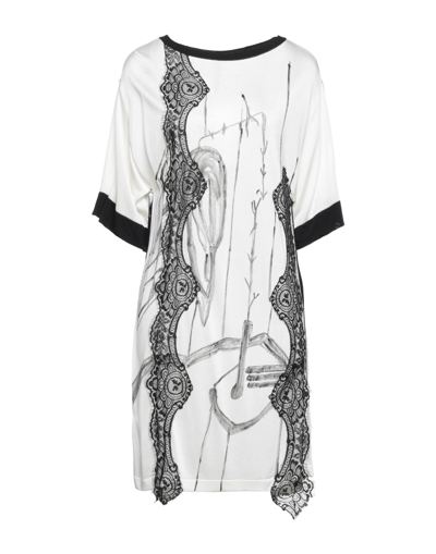 Shop Antonio Marras Woman Mini Dress Ivory Size M Viscose In White