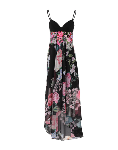 Shop Vdp Collection Woman Midi Dress Black Size 6 Polyester, Viscose, Polyamide, Elastane