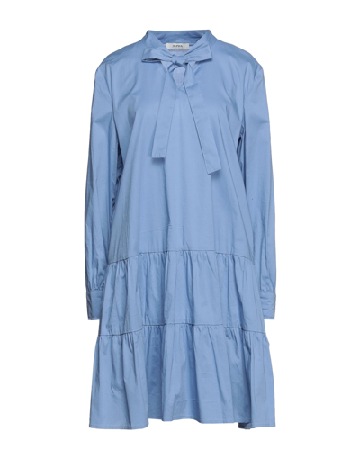 Alpha Studio Short Dresses In Pastel Blue
