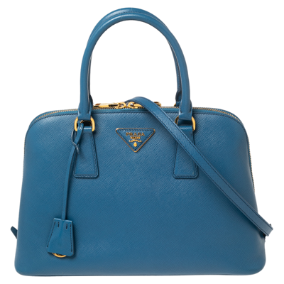 Blue Prada Saffiano Lux Promenade Satchel – Designer Revival