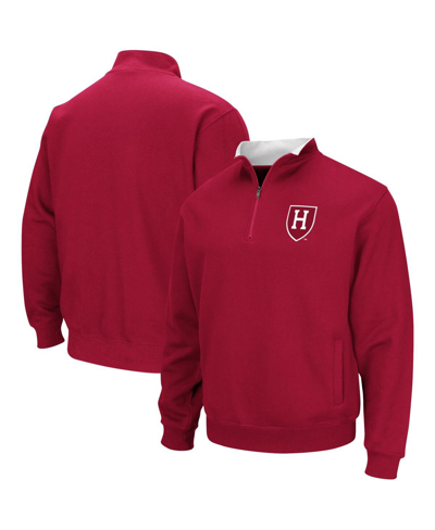 Colosseum Men's  Crimson Harvard Crimson Tortugas Team Logo Quarter-zip Jacket In Crimson