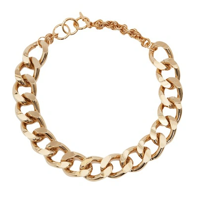 Shop Jw Anderson Oversized Chain Necklace In Gold