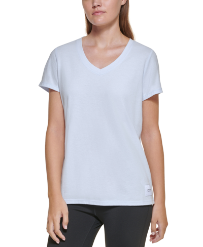 Shop Calvin Klein Performance V-neck T-shirt In Spray