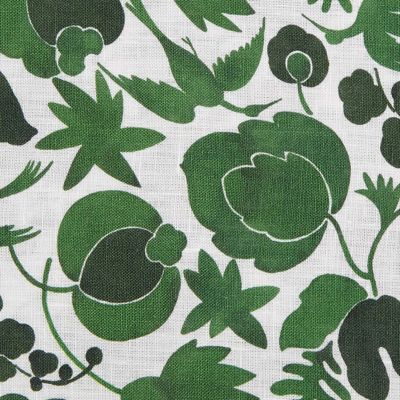 Shop La Doublej Large Napkins Set Of 2 (45x45) In Wildbird Verde Small