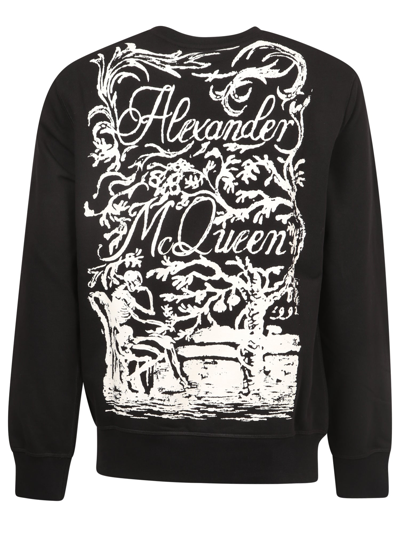 Shop Alexander Mcqueen Cotton Sweatshirt In Black