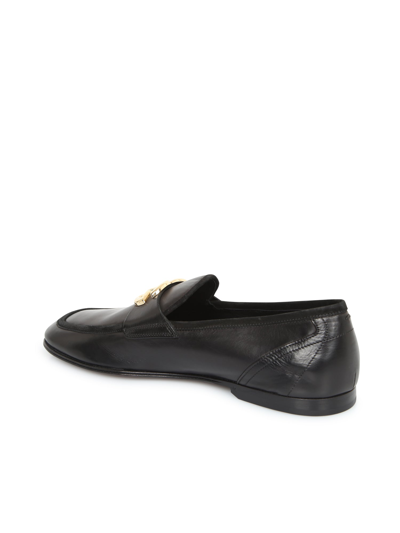 Shop Dolce & Gabbana Logo Loafers In Black