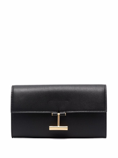 Shop Tom Ford Women's Black Leather Wallet
