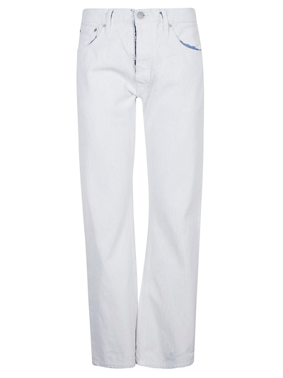 Shop Maison Margiela Trousers In Blu Denim Recycled