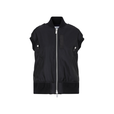 Shop Sacai Ma-1 Vest Jacket In Black