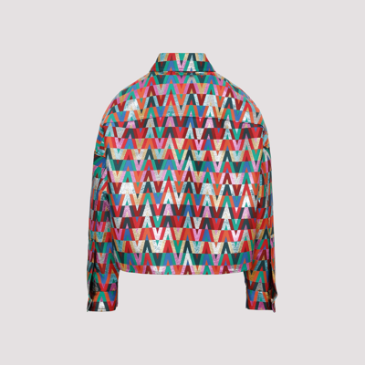 Shop Valentino Shirt Jacket In Multicolour