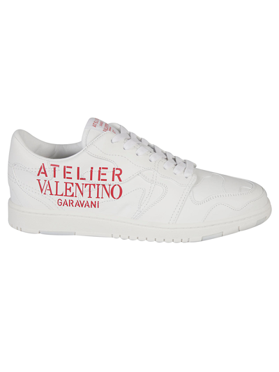 Shop Valentino Garavani Sneakers In Bianco/rosso V./bianco