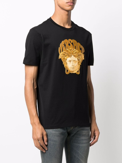 Shop Versace T-shirts And Polos Black