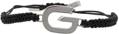 Shop Givenchy Silver G Link Cord Bracelet In 040-silvery