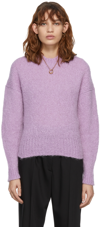 Shop Isabel Marant Purple Chunky Knit Elise Sweater In 86lc Lilac