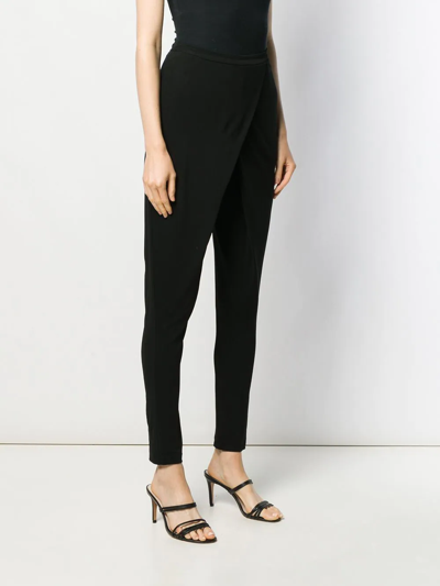 Shop Roberto Cavalli Wrap-effect Panelled Trousers In Black