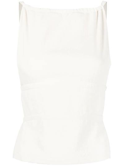 Shop Dion Lee Harness Cut-out Camisole In White