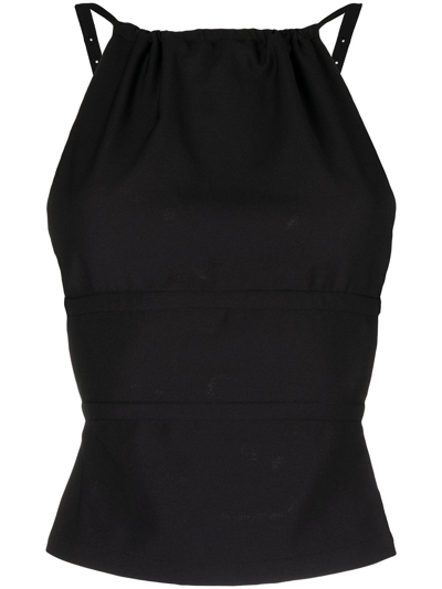 Shop Dion Lee Strap-detail Sleeveless Top In Black