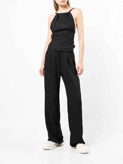 Shop Dion Lee Strap-detail Sleeveless Top In Black