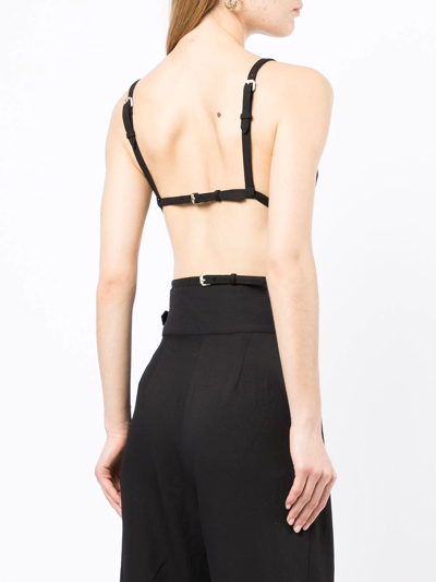 Shop Dion Lee Strap-detail Sleeveless Top In Black