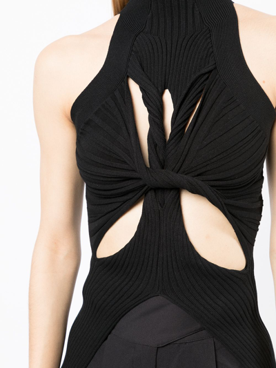 Shop Dion Lee Cut-out Detail Sleeveless Top In Black